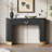 Modern Console Table with Vertical Ribbed Design