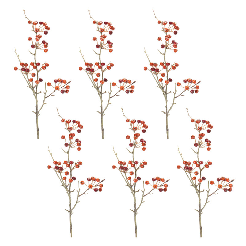 Buissons, Rouge/orange, H 27,25 po x l 4 po x P 4 po