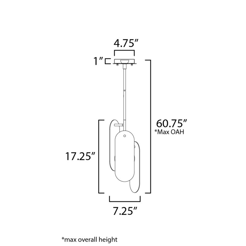Megalith 1 - Light Pendant, White Alabaster