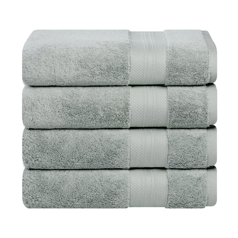 Aria Turkish Cotton Heavyweight Solid Absorbent Plush Bath Towel, Olive Green
