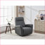 Chaise berçante inclinable et pivotante inclinable - Rotation à 270 °, assemblage facile | Gris foncé | Similicuir