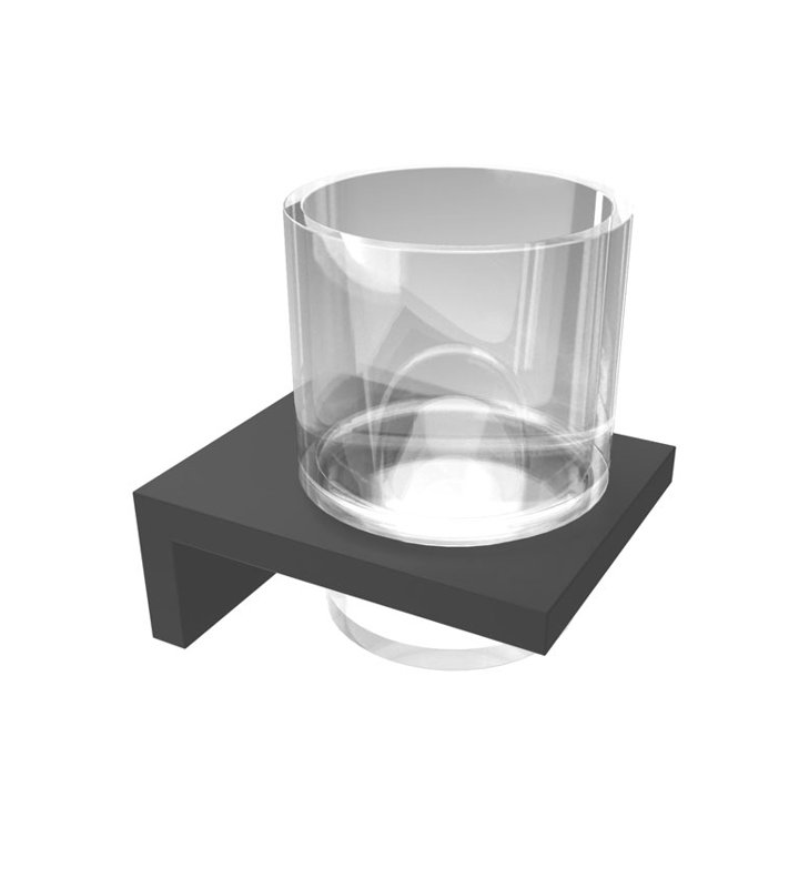 Culbuteur en verre Speers, Noir mat