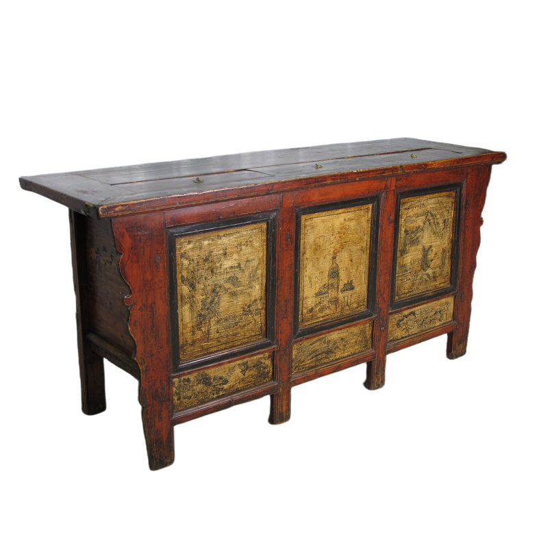 Asian Classic 75.5'' W Solid Wood Sideboard
