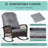 Backyard Rocking Chair, Gray, With Commodious Seat And Thick Cushion, Steel Construction For Endurance Build, High Weight Bearing Build Garden In Grey, Boasting A Generous Frame Outdoor Use, Weather