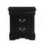 Table de chevet traditionnelle en bois avec 2 tiroirs, meubles de chambre à coucher au fini noir-327725932