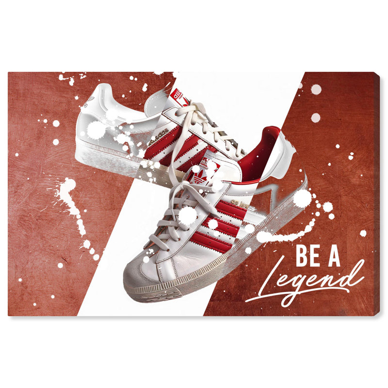 Be A Legend Red Sneaker Pair Canvas Art, 15" x 10"