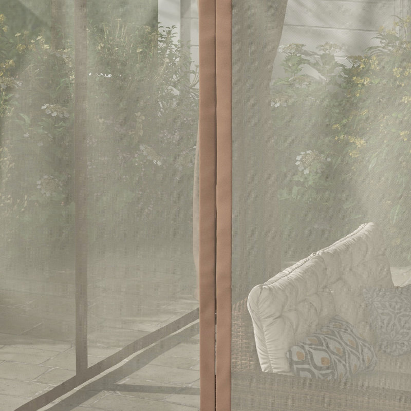 Aluminum Pergola with Canopy, Brown, 88.25" H x 226" W x 141.3" D