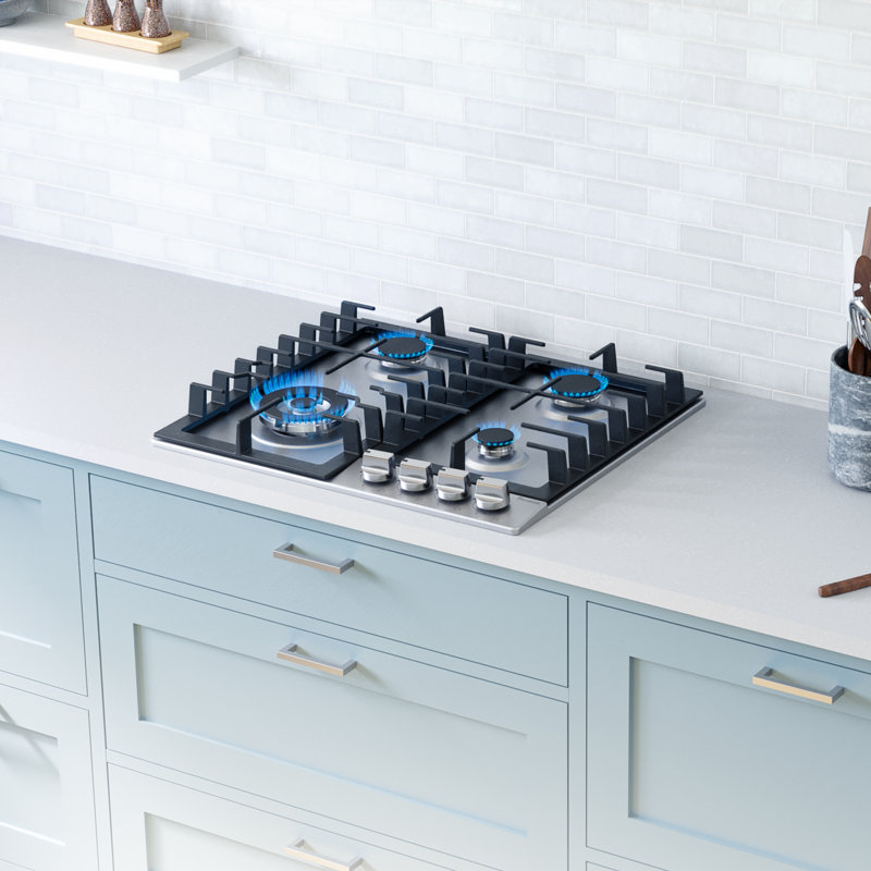 Rangaire 24" Stainless Steel Natural Gas 4 Burner Cooktop