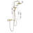 9" Exposed Tub and Shower System with Adjustale Tub Spout, Height-Adjustable Slide Bar, Rain Shower Head, Wall Mount Shower Faucet Set-98150157