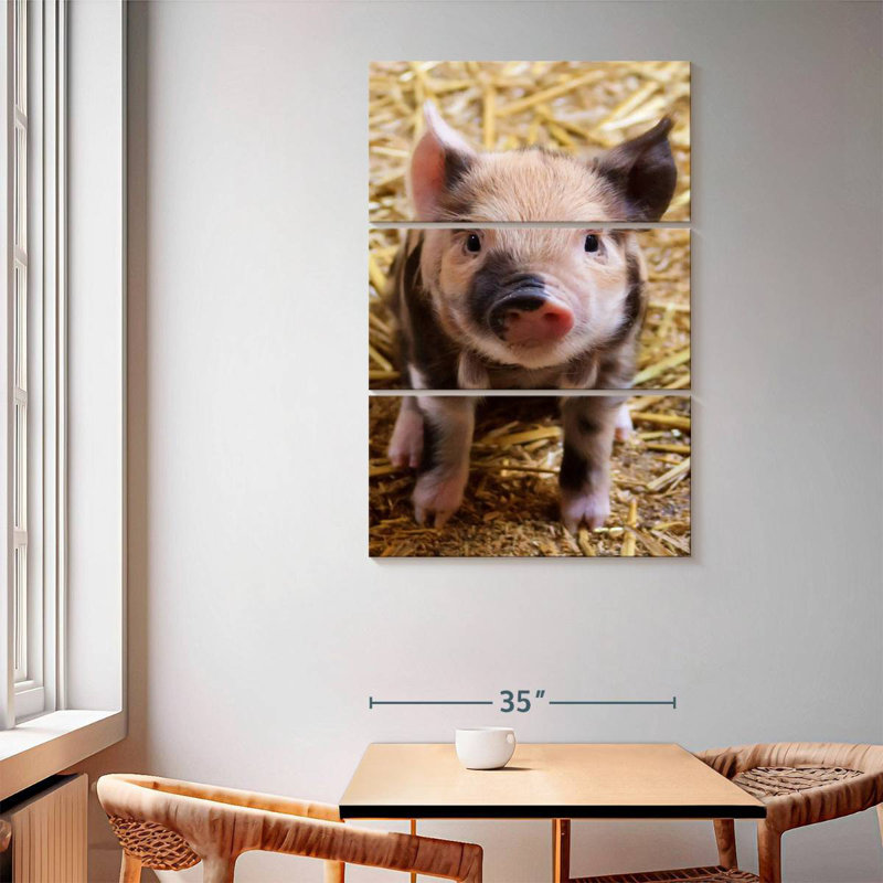 Abner Farm Piglet, 65" H x 42" W