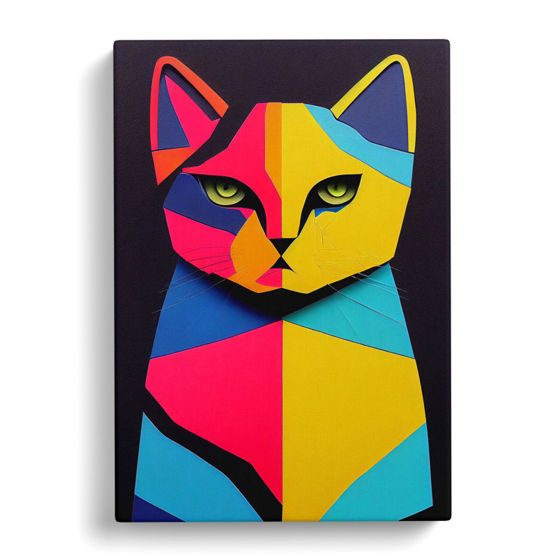 Cat Abstract Vol.3 - Wrapped Canvas, 60cm H x 40cm W x 3cm D