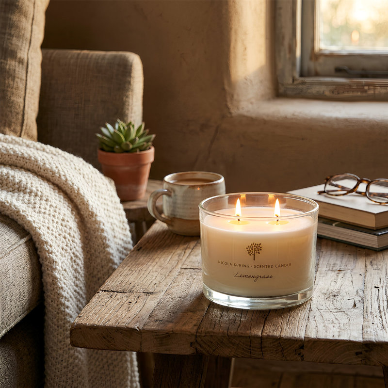 Nicola Spring - Scented Candle & Reed Diffuser - 350g - Green Pomelo & Passion Fruit