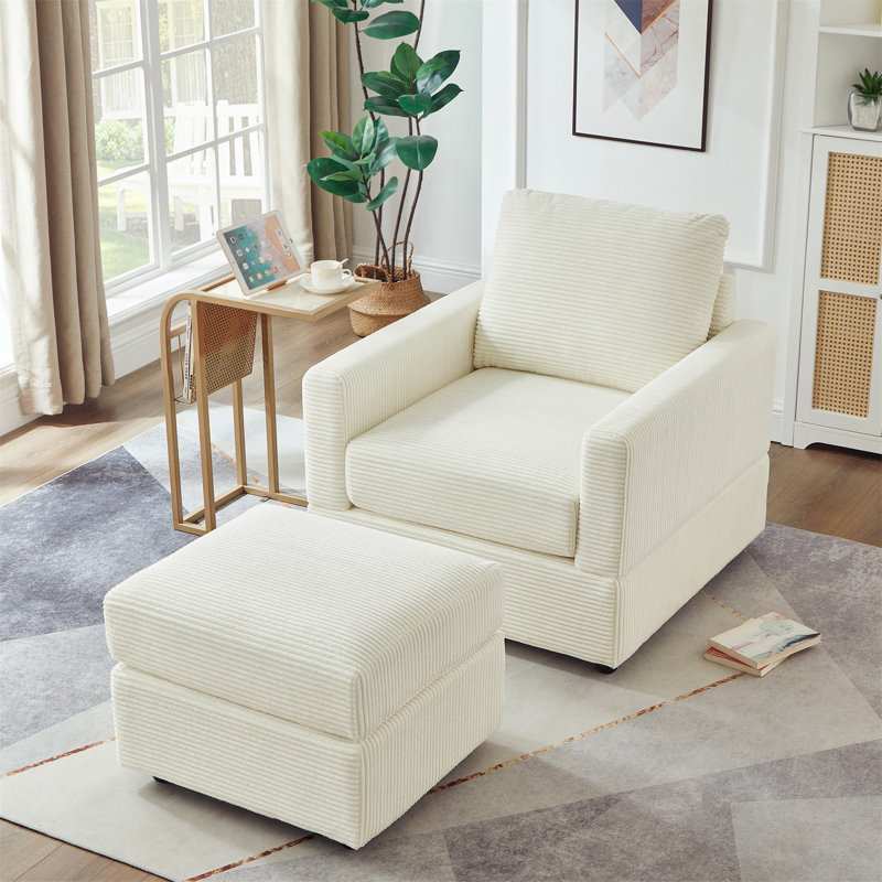 Canapé modulaire confortable avec repose-pieds pour un salon relaxant, Beige