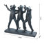 Sculpture trio de grenouilles dansantes
