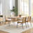 Counter Height Bar Stools Set of 2, Upholstered Linen with Metal Footrest and Frame for Kitchen and Dining Room
