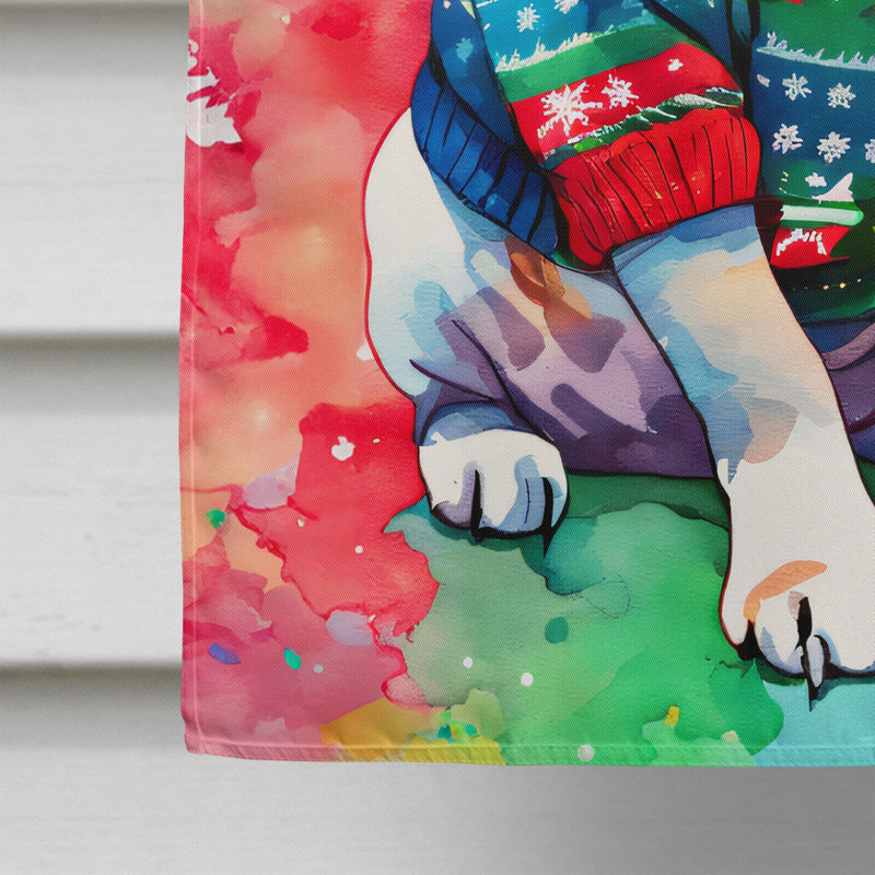 Polyester double face Noël, H 40 po x l 28 po