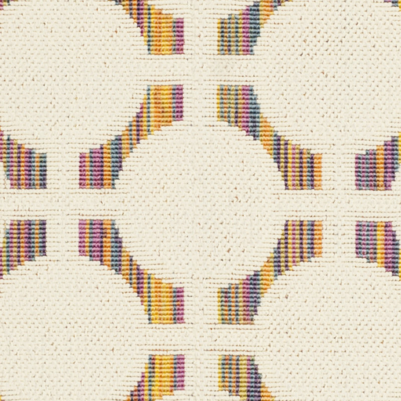 Multicolor Geometric Tufted Wool and Synthetic Kids Rug