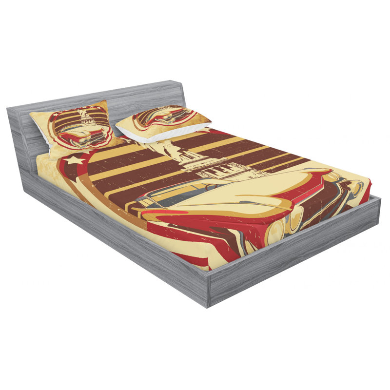 Microfiber Sheet Set, Queen Sheet Set with Fitted Sheet