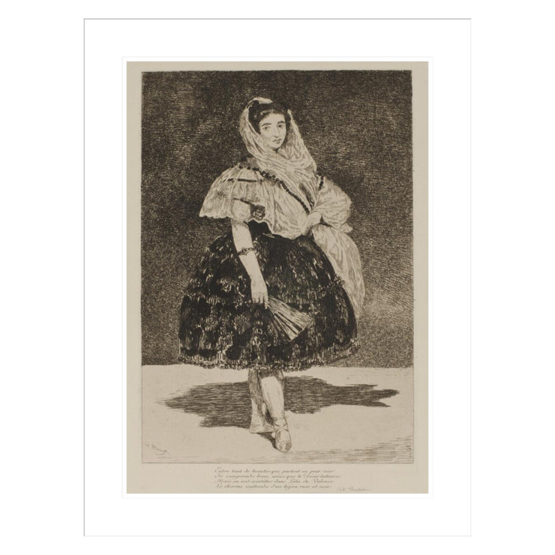 «Lola de Valence» par Edward Manet, impression giclée sur cadre, H 29,5 po x l 22,57 po