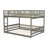 Queen over Queen Bunk Bed with Ladder and Guardrails, Gray-1211204772