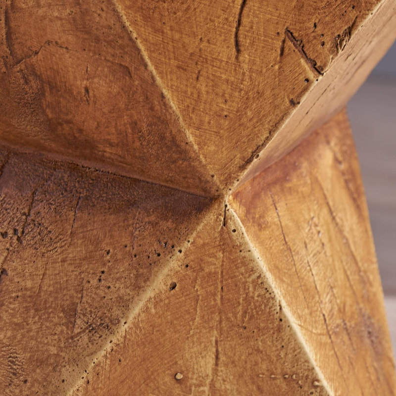 Handcrafted Lightweight Concrete Accent Table With Modern Hourglass Design