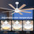 65 in. 8-Blade White / Wood Ceiling Fan with LED Light, Remote and APP Control, Two-Toned Blade, DC Motor-2113863645