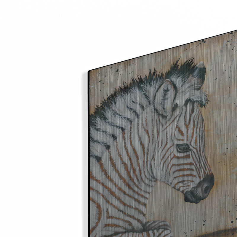 "Savannah Baby" par Britt Hallowell sur métal, H 16 po x l 12 po