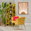 Art mural rétro sur toile flottante encadrée de soleil rouge boho par Nataly White-2037085516-2037085517