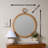 Darry Wood Round Mirror