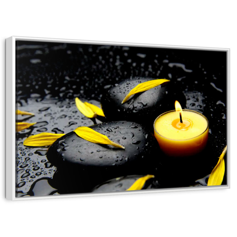 Bougie Zen Dewy, Cadre flottant blanc, 43 po x 29 po