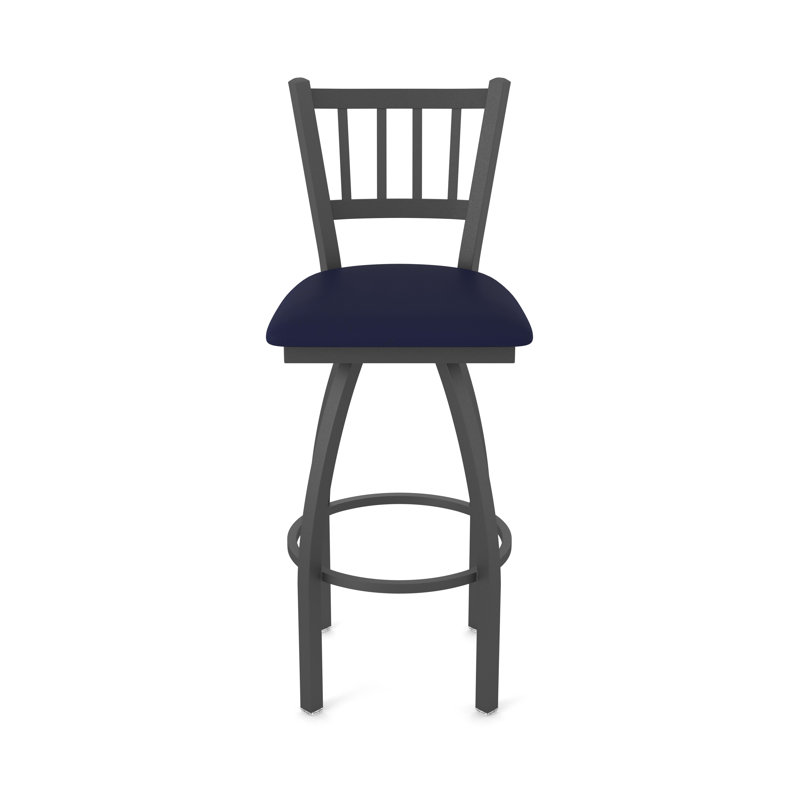 Tabouret pivotant 810 Contessa, Vinyle - crépuscule Canter, Étain, Tabouret de bar (siège d'une hauteur de 30 po)
