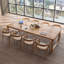 78.74"Modern minimalist natural-colour solid wood rectangular conference table