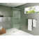 Gaia 32 in. x 78 in. Frameless Fluted Single Fixed Shower Panel