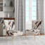 Symmetrical Abstractions III - Upholstered Modern Side Chair, Modern Cubism Accent Chair