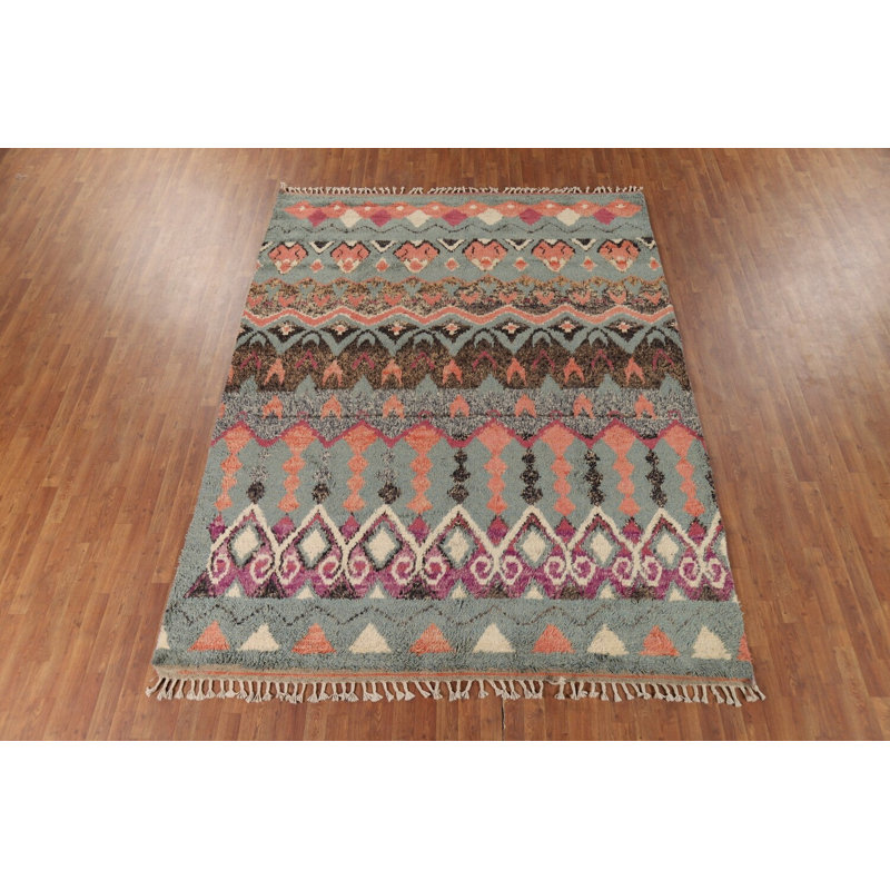 Tapis oriental géométrique marocain 8 x 11
