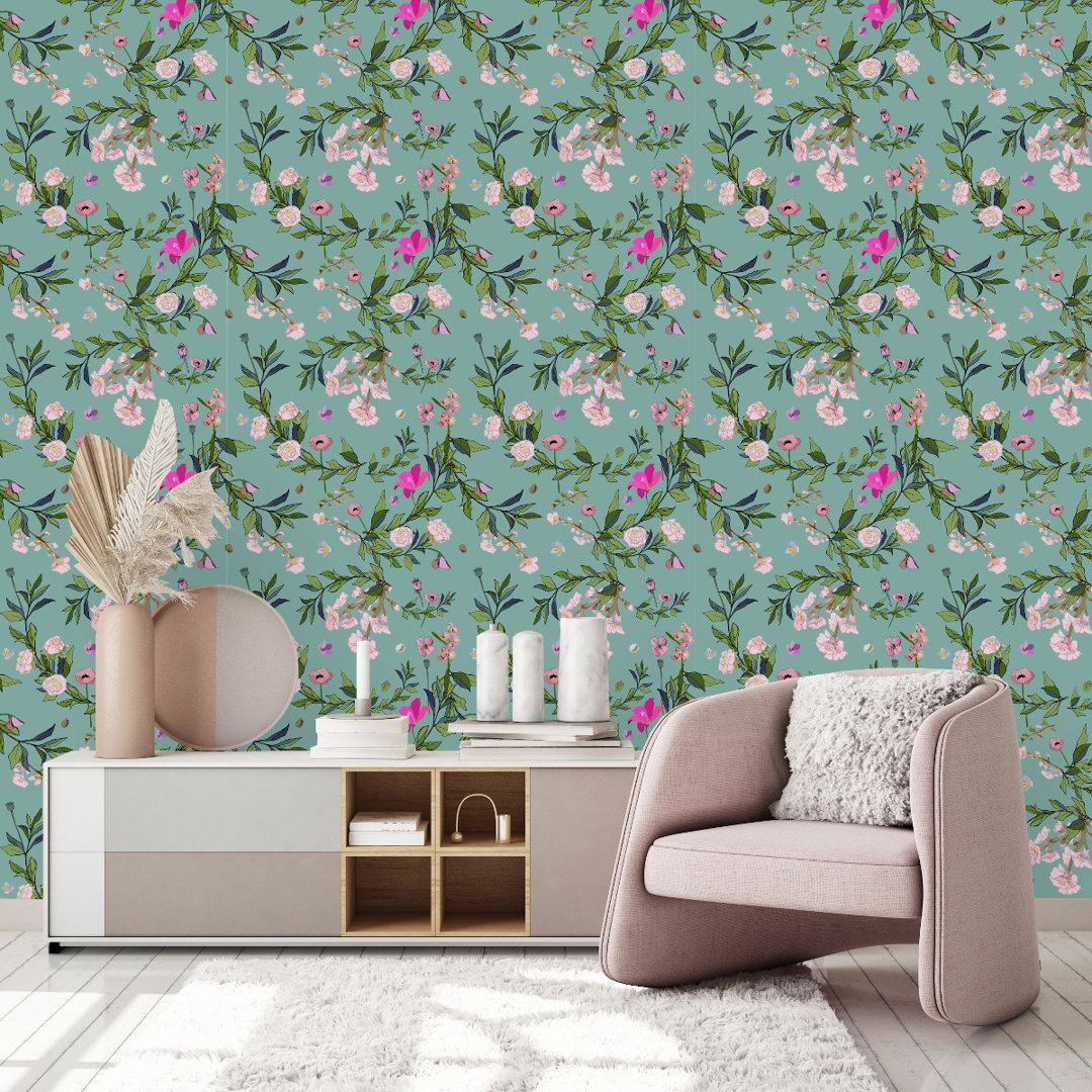 Floral Tile Red Barrel Studio®