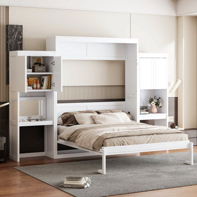 Murphy Bed With Desk, Vanity And Cabinets