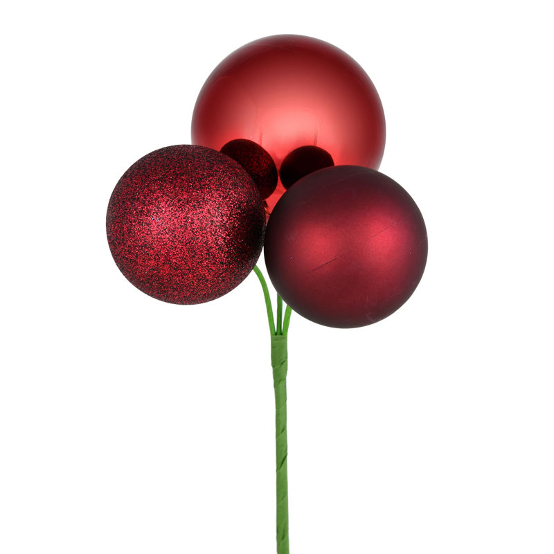 Ornement en forme de boule 18 po Vickerman, 4 par sac, Vin