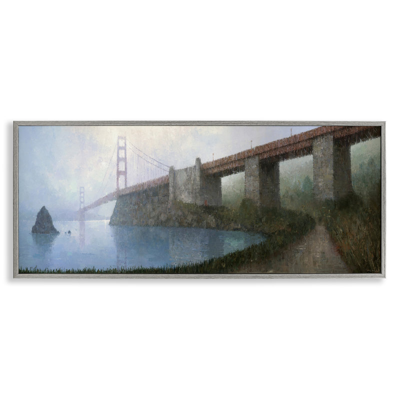 «Bridge over Misty Waters», estampe numérique par Stephen Mitchell, Estampe numérique Farmhouse, H 10 po x l 24 po