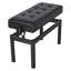 Banc de piano réglable pour duo avec rangement et siège en similicuir