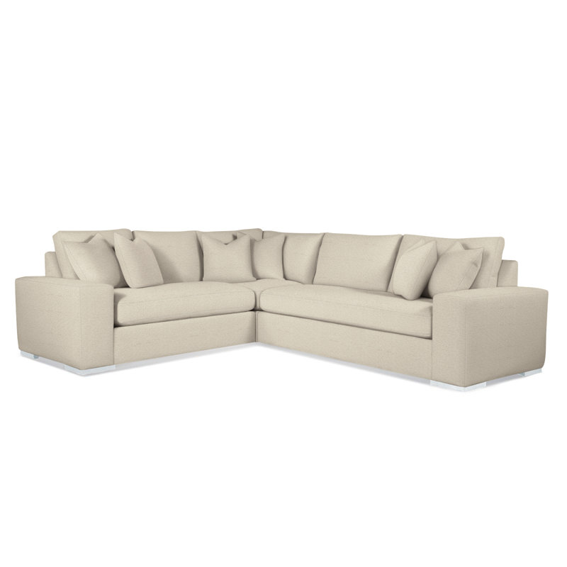 Canapé modulaire Memphis, Accoudoir à gauche (vu de face), Blanc givré, Rayures bleu marine 0220-61