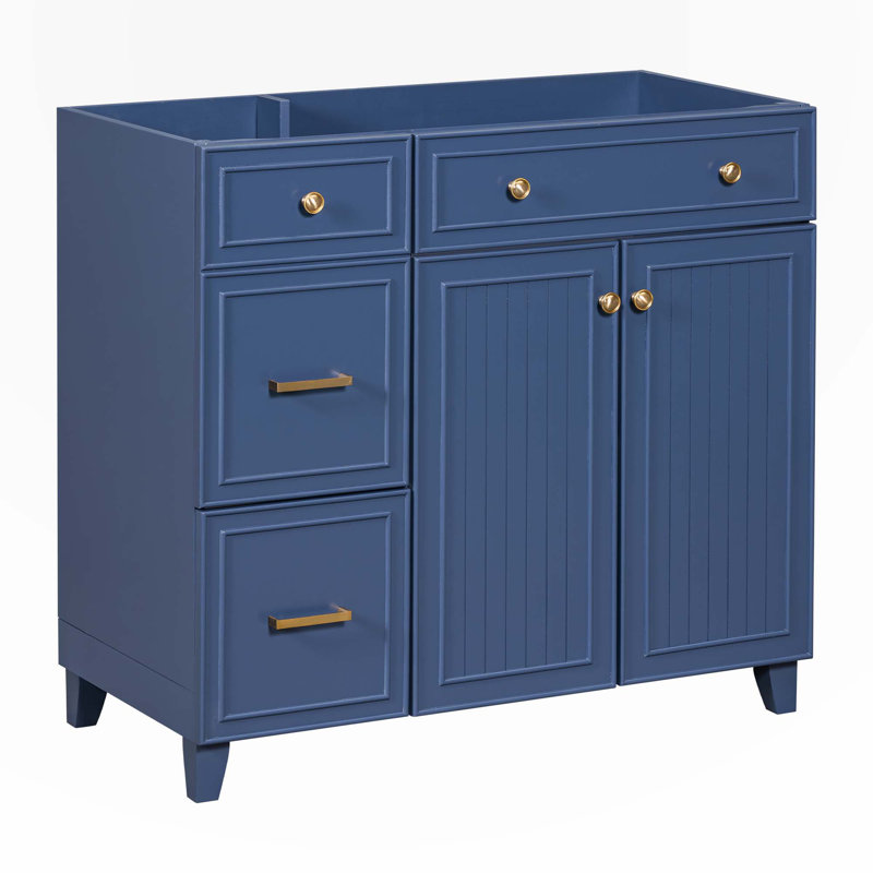 Base de meuble-lavabo simple Suzzie 35,43 seulement, Bleu marine