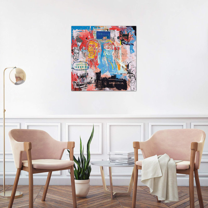 Basquiat Style II by PinkPankPunk - Wrapped Canvas Painting, 66.04 cm H x 66.04 cm W x 1.91 cm D