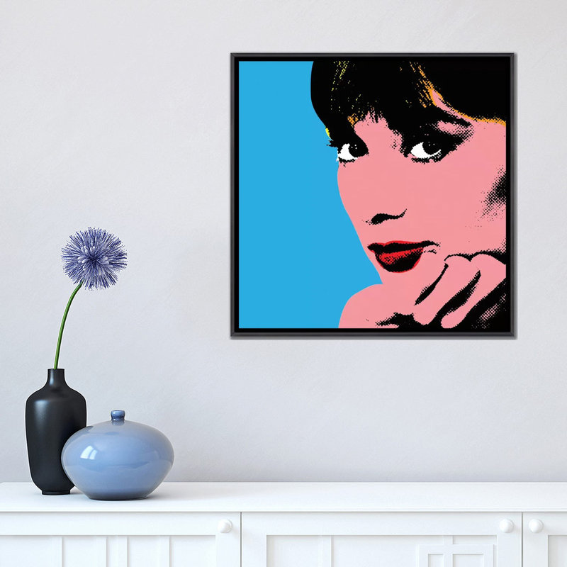 « Audrey Hepburn DOTS » par radio Days-impression d’art graphique, Pas de tapis, H 18 po x l 18 po x 1,5 po