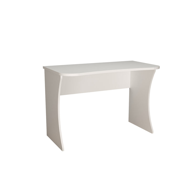 Mila Compact Desk 110cm, Modern Home Office Desk for Bedroom, Space Saving Computer Desk for Small Spaces, Wooden Workstation Table for Laptop, Study or Work from Home (Large)