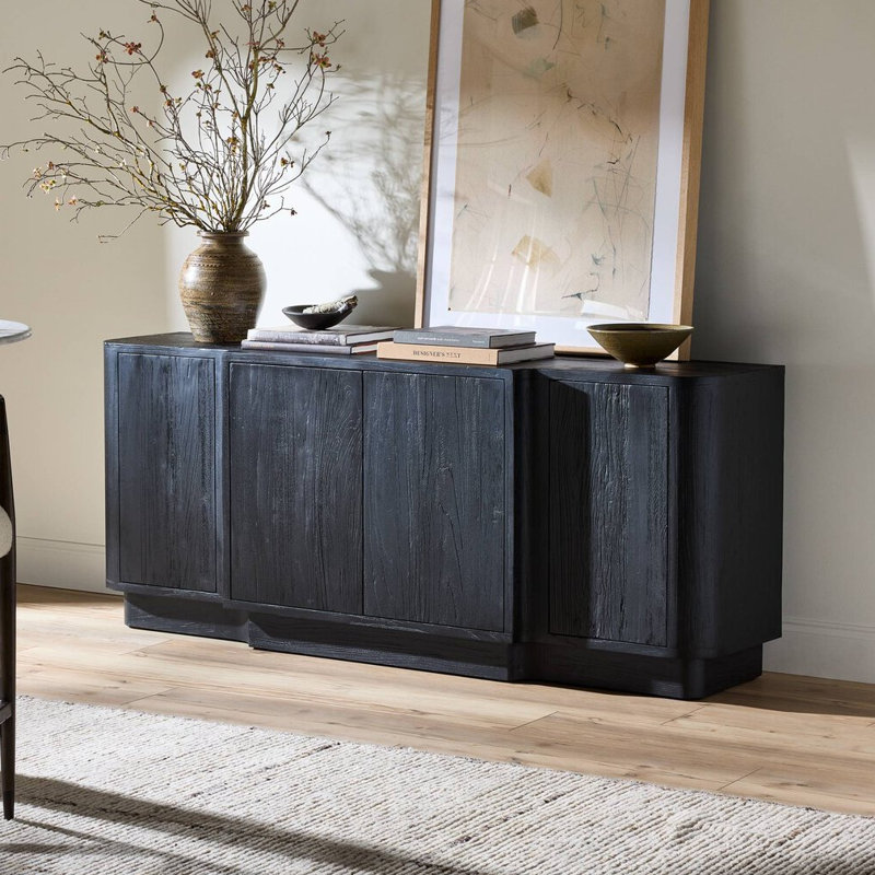 Allandale 72'' W Solid Wood Sideboard, Black