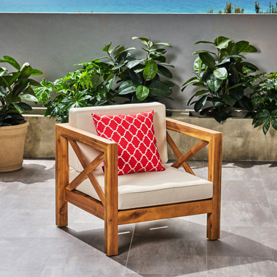 Stylish Wood Chair In Mid-century Modern Style With Water- Fabric Cover Chair: Construction, Padding, Comfortable