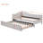 Twin Size Upholstered L-Shaped Upholstered Daybed with Pop Up Trundle, Gray-848654622