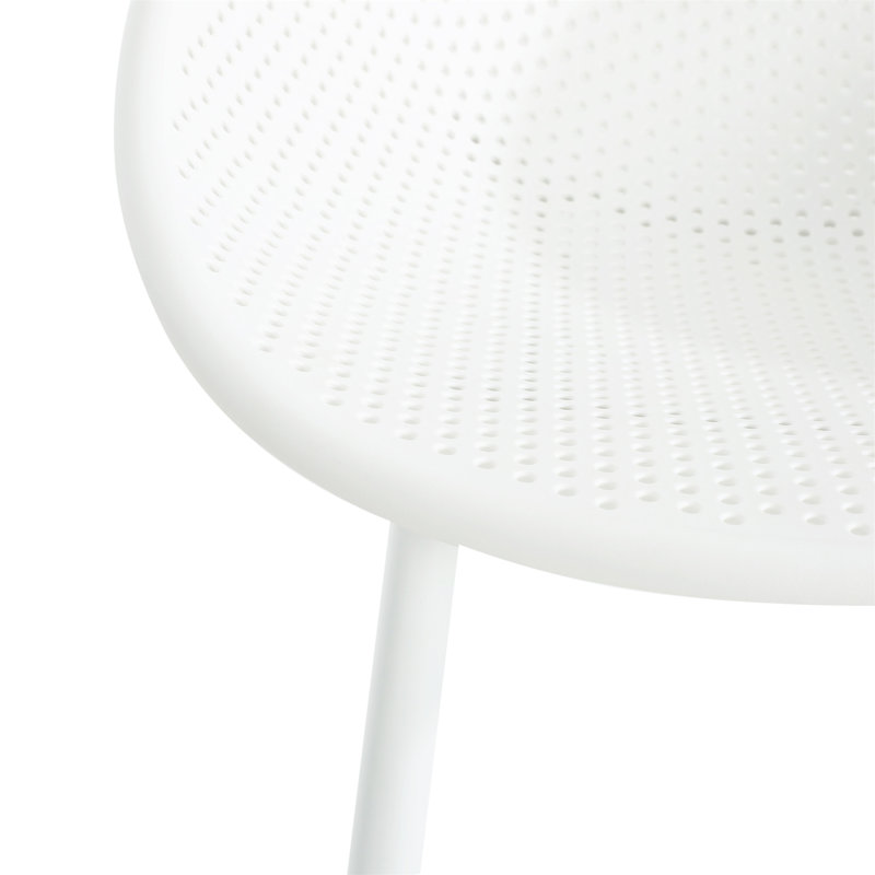 Tabouret de bar Gable (ensemble de 2), Blanc, Blanc