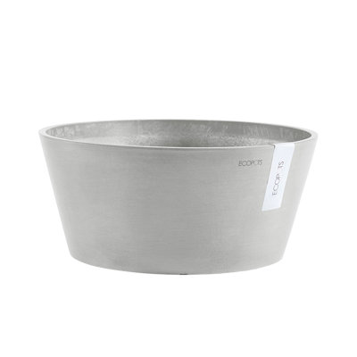 Ecopots Indoor/Outdoor Modern Round Recycled Plastic Planter Flower Pot